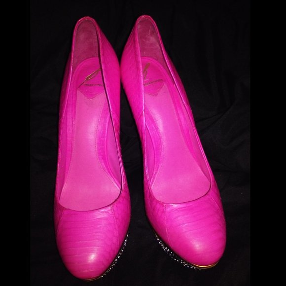 BRIAN ATWOOD 6.5 HOT PINK CRYSTAL SPARKLY VOLCANO RHINESTONE HEELS DIY strassed - Picture 11 of 16